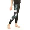 imageGirls Hawaiian Athletic Sportswear Leggings with Pockets Side Floral in Floral PatternsWispy Cereus Black