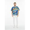 imageHawaii Hangover Hawaiian Shirt Aloha Shirt in Classic Hibiscus RedSunset With Dolphin  Blue