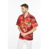 imageHawaii Hangover Hawaiian Shirt Aloha Shirt in Classic Hibiscus RedSunset With Dolphin  Red