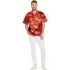 imageHawaii Hangover Hawaiian Shirt Aloha Shirt in Classic Hibiscus RedSunset With Dolphin  Red