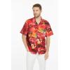 imageHawaii Hangover Hawaiian Shirt Aloha Shirt in Classic Hibiscus RedSunset With Dolphin  Red