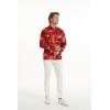 imageHawaii Hangover Mens Hawaiian Long Sleeve Fit Shirt Aloha Shirt Sunset and DolphinVintage Classic Hibiscus  Red