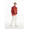 imageHawaii Hangover Mens Hawaiian Long Sleeve Fit Shirt Aloha Shirt Sunset and DolphinVintage Classic Hibiscus  Red