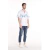 imageHawaii Hangover Mens Hawaiian Shirt Aloha Shirt White with Cross Hibiscus BlueWhite With Cross Hibiscus Blue