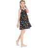 imageMatchable Family Hawaiian Luau Men Women Girl Boy Clothes in Flamingo Party BlackGirl Round Neck Shift