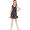 imageMatchable Family Hawaiian Luau Men Women Girl Boy Clothes in Flamingo Party BlackGirl Round Neck Shift