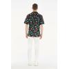 imageMatchable Family Hawaiian Luau Men Women Girl Boy Clothes in Flamingo Party BlackMen Short Sleeve