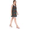 imageMatchable Family Hawaiian Luau Men Women Girl Boy Clothes in Flamingo Party BlackWomen Round Neck Shift Dress