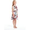 imageMatchable Family Hawaiian Luau Men Women Girl Boy Clothes in Garden at DawnGirl Round Neck Ruffle