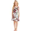 imageMatchable Family Hawaiian Luau Men Women Girl Boy Clothes in Garden at DawnGirl Round Neck Shift