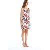 imageMatchable Family Hawaiian Luau Men Women Girl Boy Clothes in Garden at DawnWomen Round Neck Shift Dress