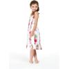 imageMatchable Family Hawaiian Luau Men Women Girl Boy Clothes in Pink Hibiscus Vine WhiteGirl Elastic Top