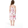 imageMatchable Family Hawaiian Luau Men Women Girl Boy Clothes in Pink Hibiscus Vine WhiteGirl Elastic Top