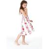 imageMatchable Family Hawaiian Luau Men Women Girl Boy Clothes in Pink Hibiscus Vine WhiteGirl Elastic Top
