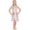 imageMatchable Family Hawaiian Luau Men Women Girl Boy Clothes in Pink Hibiscus Vine WhiteGirl Shift