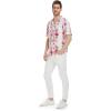 imageMatchable Family Hawaiian Luau Men Women Girl Boy Clothes in Pink Hibiscus Vine WhiteMen Short Sleeve