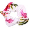 imageMatchable Family Hawaiian Luau Men Women Girl Boy Clothes in Pink Hibiscus Vine WhiteScrunchies