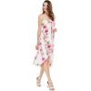 imageMatchable Family Hawaiian Luau Men Women Girl Boy Clothes in Pink Hibiscus Vine WhiteWomen Halter