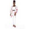 imageMatchable Family Hawaiian Luau Men Women Girl Boy Clothes in Pink Hibiscus Vine WhiteWomen Kimono Cardigan