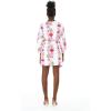 imageMatchable Family Hawaiian Luau Men Women Girl Boy Clothes in Pink Hibiscus Vine WhiteWomen Kimono Cardigan