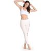 imageMatchable Family Hawaiian Luau Men Women Girl Boy Clothes in Pink Hibiscus Vine WhiteWomen Leggings
