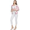 imageMatchable Family Hawaiian Luau Men Women Girl Boy Clothes in Pink Hibiscus Vine WhiteWomen Ligth Jacket