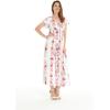 imageMatchable Family Hawaiian Luau Men Women Girl Boy Clothes in Pink Hibiscus Vine WhiteWomen Maxi Rahee