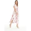 imageMatchable Family Hawaiian Luau Men Women Girl Boy Clothes in Pink Hibiscus Vine WhiteWomen Maxi Rahee