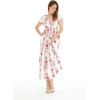 imageMatchable Family Hawaiian Luau Men Women Girl Boy Clothes in Pink Hibiscus Vine WhiteWomen Maxi Rahee