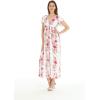 imageMatchable Family Hawaiian Luau Men Women Girl Boy Clothes in Pink Hibiscus Vine WhiteWomen Maxi Rahee