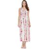 imageMatchable Family Hawaiian Luau Men Women Girl Boy Clothes in Pink Hibiscus Vine WhiteWomen Maxi Tank