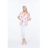 imageMatchable Family Hawaiian Luau Men Women Girl Boy Clothes in Pink Hibiscus Vine WhiteWomen Offshoulder Ruffle Top