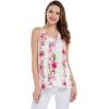 imageMatchable Family Hawaiian Luau Men Women Girl Boy Clothes in Pink Hibiscus Vine WhiteWomen Tank Top