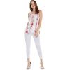 imageMatchable Family Hawaiian Luau Men Women Girl Boy Clothes in Pink Hibiscus Vine WhiteWomen Tank Top