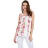 imageMatchable Family Hawaiian Luau Men Women Girl Boy Clothes in Pink Hibiscus Vine WhiteWomen Tank Top