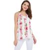 imageMatchable Family Hawaiian Luau Men Women Girl Boy Clothes in Pink Hibiscus Vine WhiteWomen Tank Top