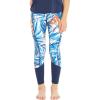 imageGirls Hawaiian Athletic Sportswear Leggings Pants with Pockets in Floral PatternsFirebird Blue White