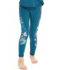 imageGirls Hawaiian Athletic Sportswear Leggings with Pockets Side Floral in Floral PatternsCrayon Palms Green
