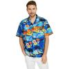 imageHawaii Hangover Hawaiian Shirt Aloha Shirt in Classic Hibiscus RedSunset With Dolphin  Blue