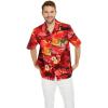 imageHawaii Hangover Hawaiian Shirt Aloha Shirt in Classic Hibiscus RedSunset With Dolphin  Red