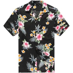 imageHawaii Hangover Mens Hawaiian Shirt Aloha Shirt Hibiscus BlueHibiscus Black