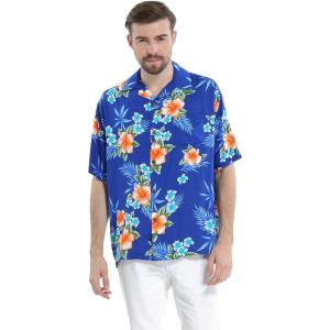 imageHawaii Hangover Mens Hawaiian Shirt Aloha Shirt Hibiscus BlueHibiscus Blue