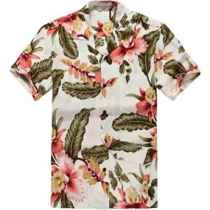 imageMens Hawaiian Shirt Aloha ShirtRaflessia Cream