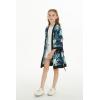 imageGirl Hawaiian Beach Luau Wrap Kimono Dress in Orchid Breeze NavyNavy