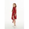 imageGirl Hawaiian Beach Luau Wrap Kimono Dress in Pineapple Garden NavyBurgundy