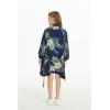 imageGirl Hawaiian Beach Luau Wrap Kimono Dress in Pineapple Garden NavyNavy