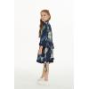 imageGirl Hawaiian Beach Luau Wrap Kimono Dress in Pineapple Garden NavyNavy
