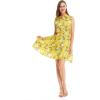 imageHawaii Hangover Womens Shirt Dress in Simply Blue LeafGarden Poppy Yellow