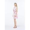 imageHawaii Hangover Womens Shirt Dress in Simply Blue LeafPink Hibiscus Vine in White