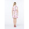 imageHawaii Hangover Womens Shirt Dress in Simply Blue LeafPink Hibiscus Vine in White